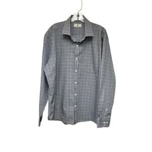 Men's Southern Pines Plaid Long Sleeve Casual/Business/Golf Shirt Color Blue XXL